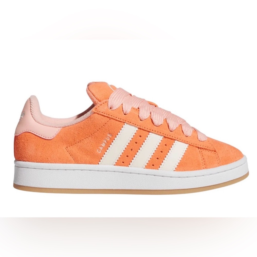 adidas Campus Women's Suede Sneakers in Coral Pink and Cream